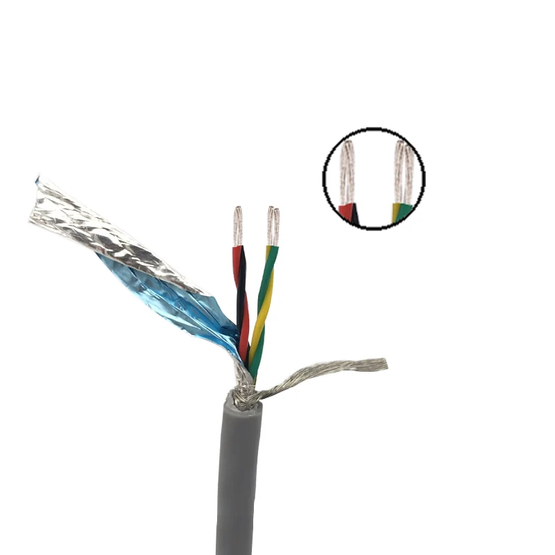 5 Meter RVSP-geschirmtes, verdrehtes graues Kabel, 26 AWG, 2/4/6/8 Kerne, RS485-Signalsteuerdraht, verzinnter Kupferdraht, Audiokabel zum Selbermachen – Detail 5