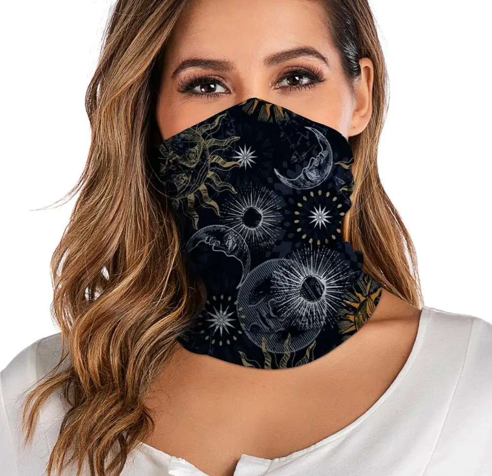 For Women Men Bandana Neck Gaiter Tube Headwear Face Scarf Dustproof Motorcycle Facemask Windproof Scarf