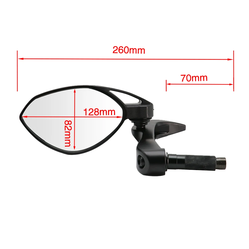 Sclmotos- 1 Pair Motorcycle Adjustable Brake Clutch Levers Protector Guard Rearview Mirror Handled Bar End Mirror for Honda