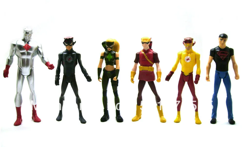 Фигурка DCU JLU Atom Kid TheFlash Artemis Speedy Super-boy 4,25 дюйма