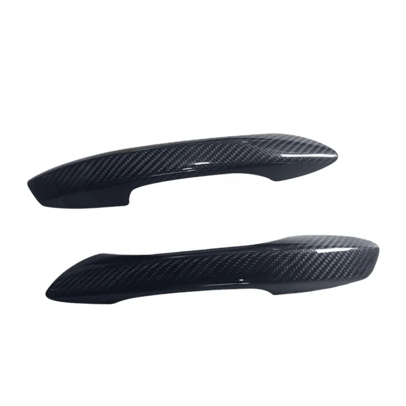 Carbon Fiber Dry Sticker Car Exterior Accessories For Porsche 718 Boxster Cayman Door Handle Cover