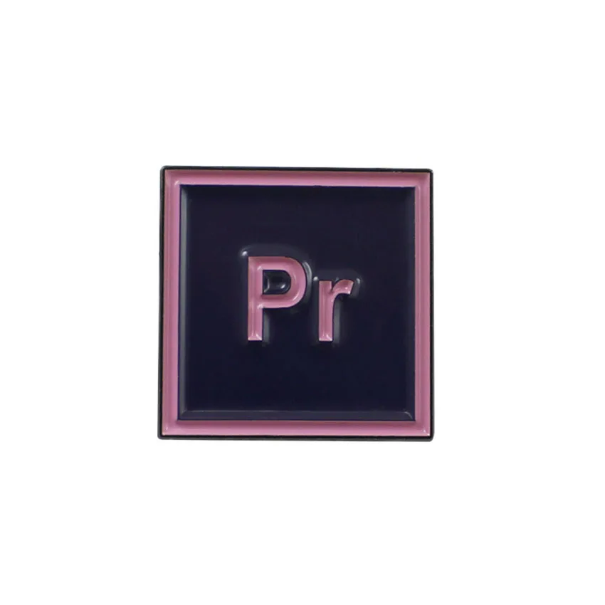 PS AI Pr Au Lr AE Design Software Brooch For Men Women Photoshop Premiere Designer Jewelry Badge Shirt Denim Lapel Pins Jewelry
