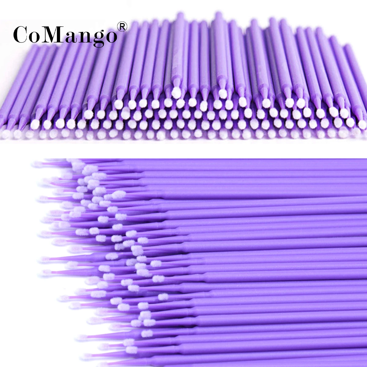 Comango Wholesale100Pcs Micro Applicator Brush, Micro Swabs, Disposable Eye Lashes Mascara Wands for Eyelash Extension