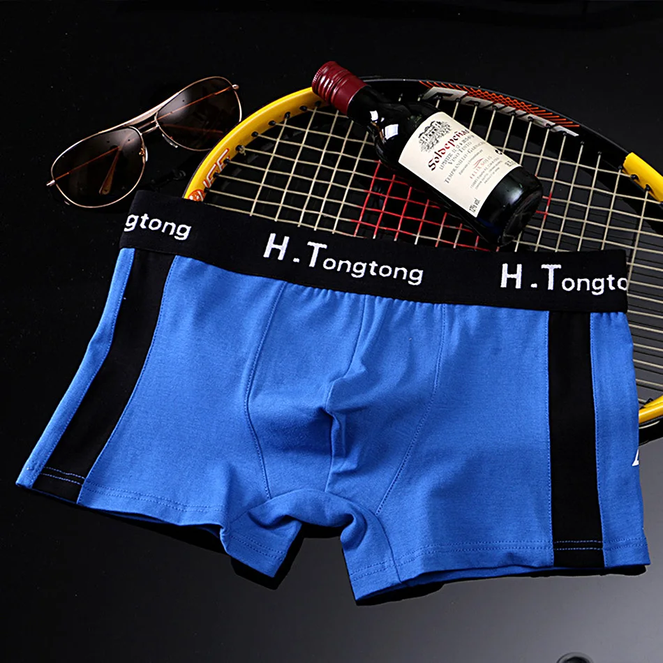 Cueca boxer de algodão confortável e respirável, roupa íntima feminina para homens, moda coreana
