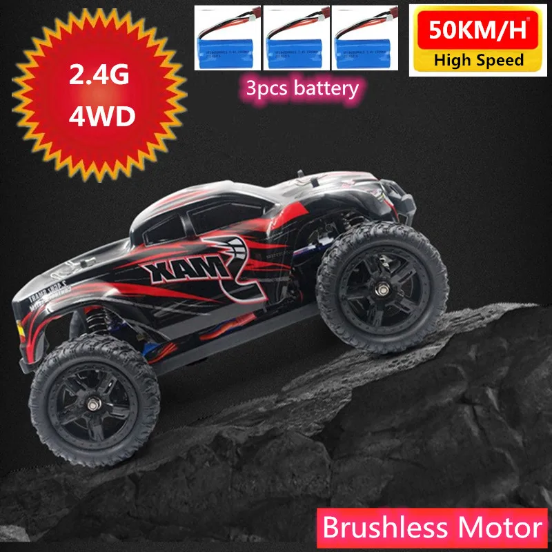 50KM/H High Speed Racing Drift Car 4WD 2.4Ghz  Remote Control RC Racing Off-road Car Rock Crawler Climbing Brushless Motor Car