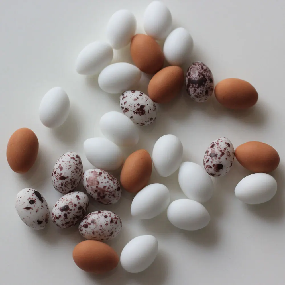 Miniature Resin 3D Cute Eggs Quail Egg Pigeon Egg Mini Bird Egg For Micro Landscape Doll House - Image 2