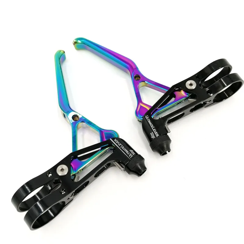 Litepro ultimate Bicycle Brake Lever Titanium Plating Colorful MTB Folding Bike Road Bicycle V Brake C type Caliper Brake Lever