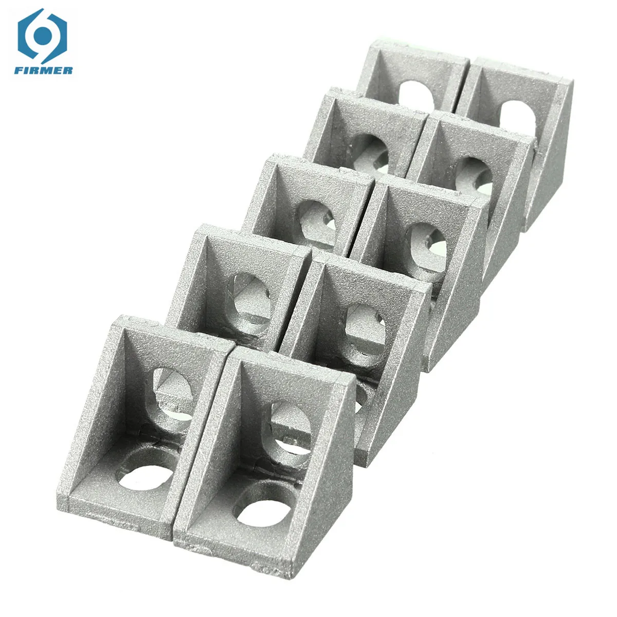 10 Pcs 20x20mm Aluminium Angle Corner Joint Right Angle Bracket Furniture Fittings Connector Bracket Fastener