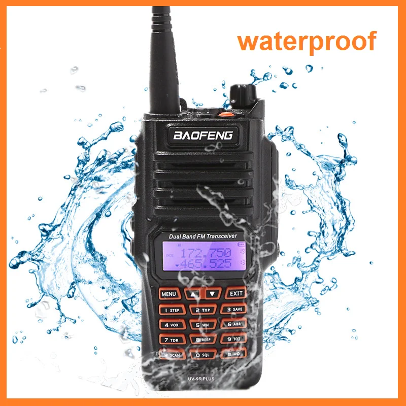 10W Baofeng UV 9R PLUS Waterproof Walkie-Talkie CB Ham VHF UHF Two-Way Radio Station Ham Wireless Scanner Portable For Hunting