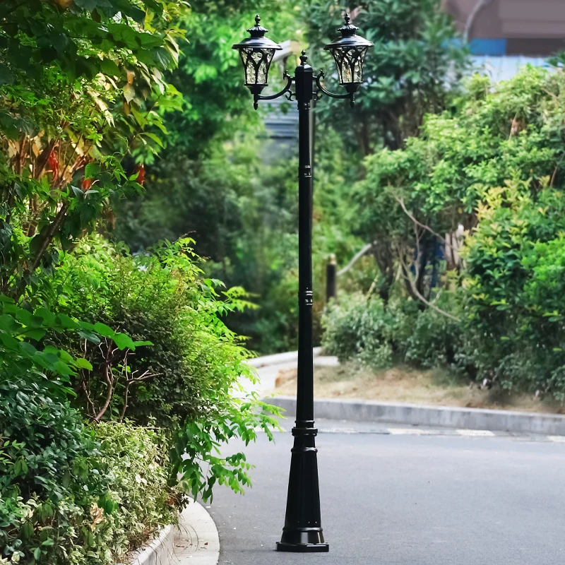 2.2m Nordic Street Lamps Park Square Waterproof Retro Street Light Garden Villa Courtyard Outdoor Decorative Lighting Fixture