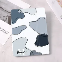 Custom Name iPad Case For 10.9 Air 4 9.7 5th ​6th 10.2 inch 7th 8th 9th Generation 12.9 iPad Pro Mini 4 5 6 Smart Wake up Cover