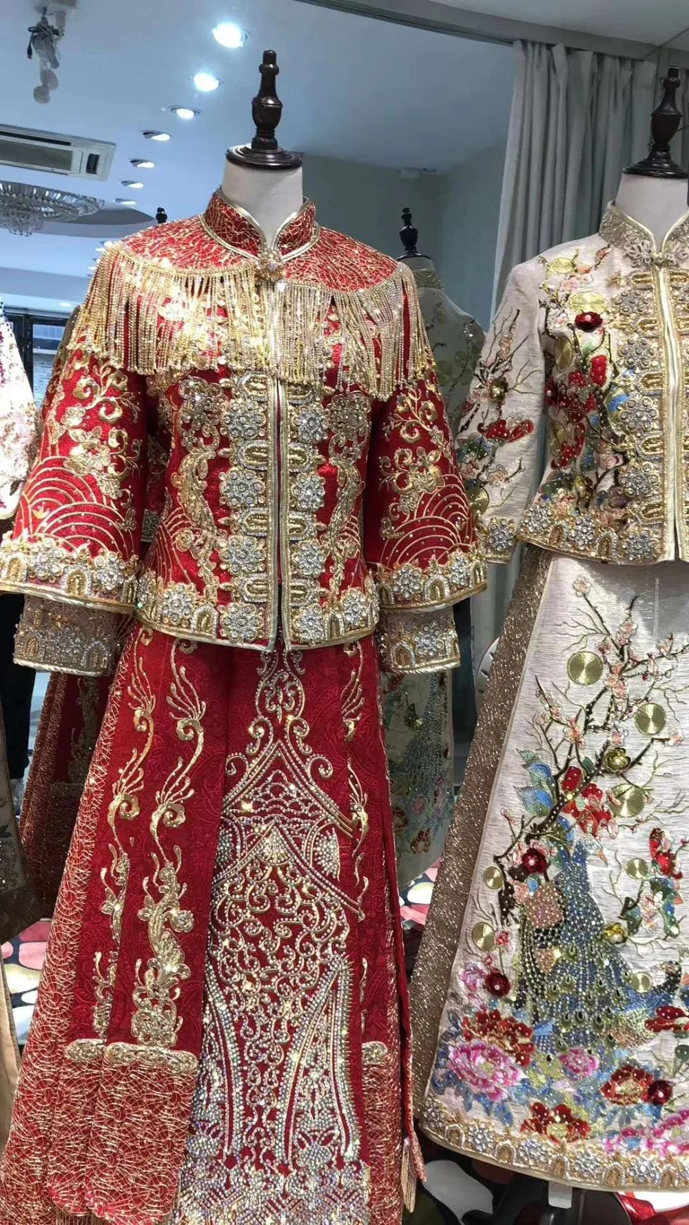 طويل شرابة الشريط النسيج هامش الديكور حجر الراين تقليم الذهب Ab اللون الزجاج حذاء كريستال حقيبة الملابس الزفاف Diy بها بنفسك الخياطة