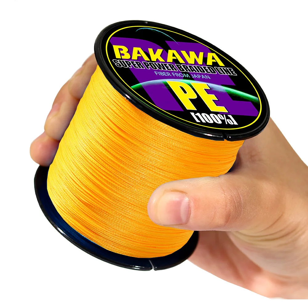 BAKAWA 300M to 1000M 8 Strands Super Strong 4 Braided Fishing Lines PE Multifilament Lines for Carp Fishing Wire Rope Cord Pesca