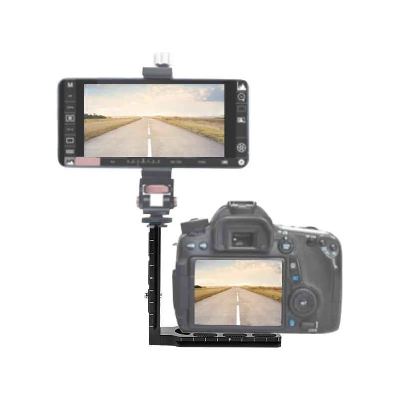 BEXIN-Universal L placa para câmera SLR, liberação rápida, fixação de sapato frio, cabeça do tripé, controlador CamFi