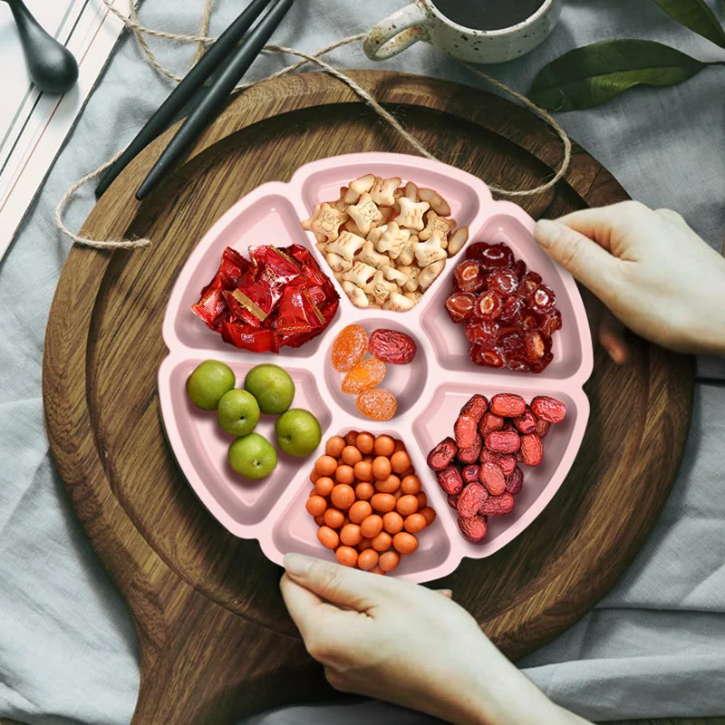 Silicone Mold Petal Fruit Nut Storage Tray Resin Mold Dishes Partition Plate DIY Crafts Home Decorations Casting Tool DIY