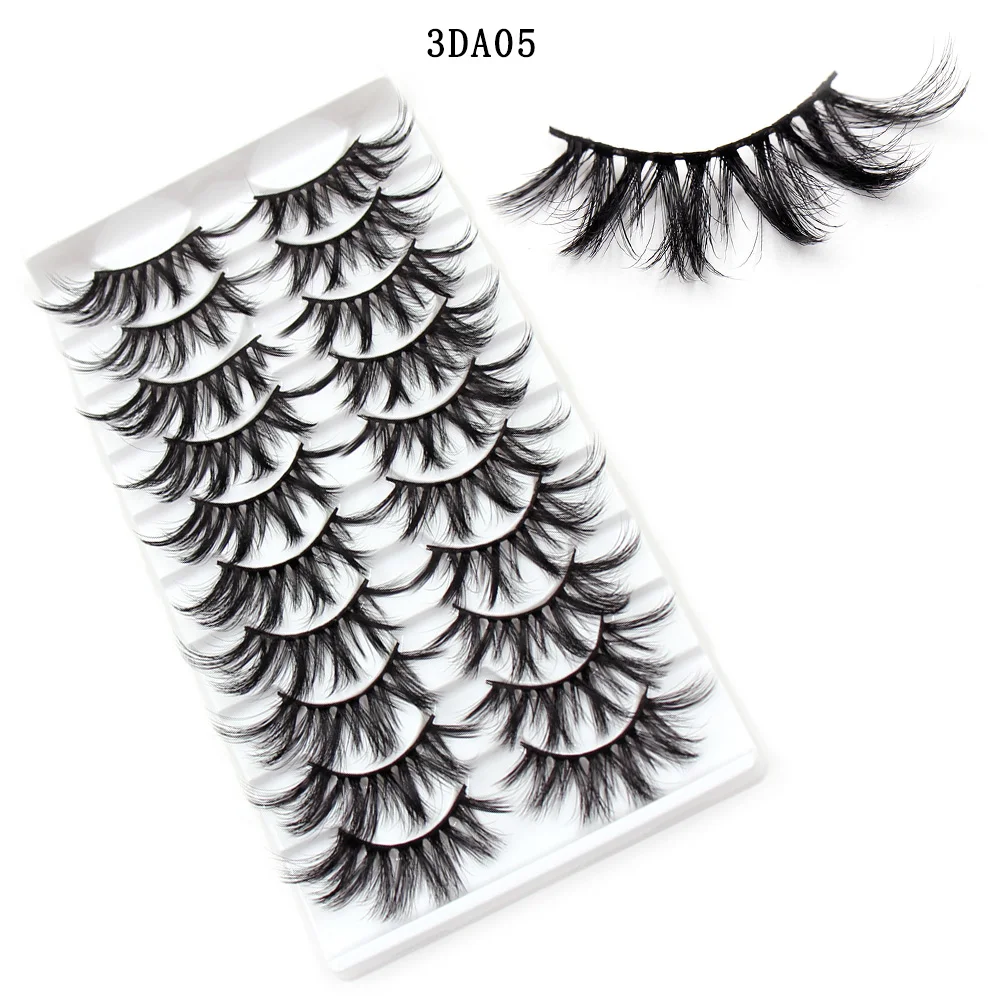 Wimpern 5/10/16 Paar 3D Faux Nerz Wimpern Natürliche Falsche Wimpern Wiederverwendbare Dramatische Volumen Wimpern Make-Up Wimpern Verlängerung