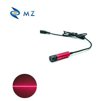 Módulo láser de línea roja 635nm 10mw compacto ajustable 3/5/12V 60/110 grados grado industrial