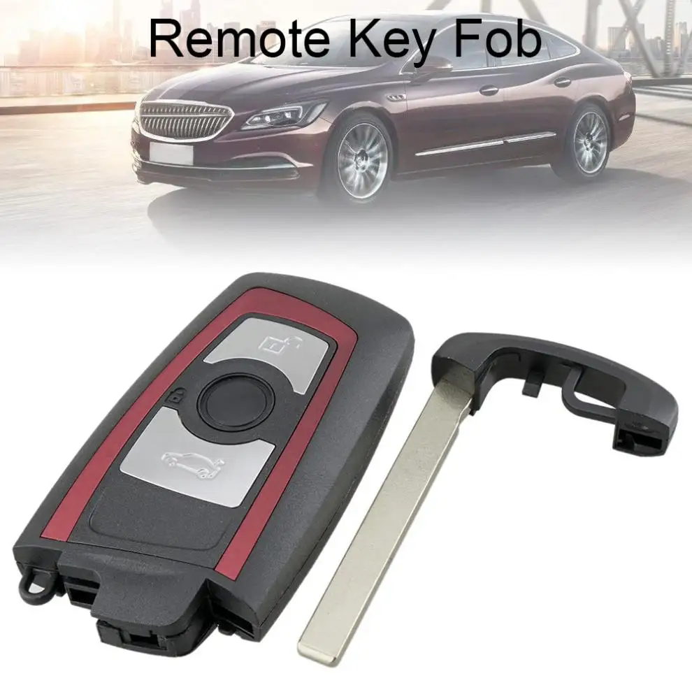 

3 Buttons Flip Fob Remote Folding Key Shell with Uncut Blank Blade Fit for BMW CAS4 F 3 5 7 Series E90 E92 E93 X5 HU100R