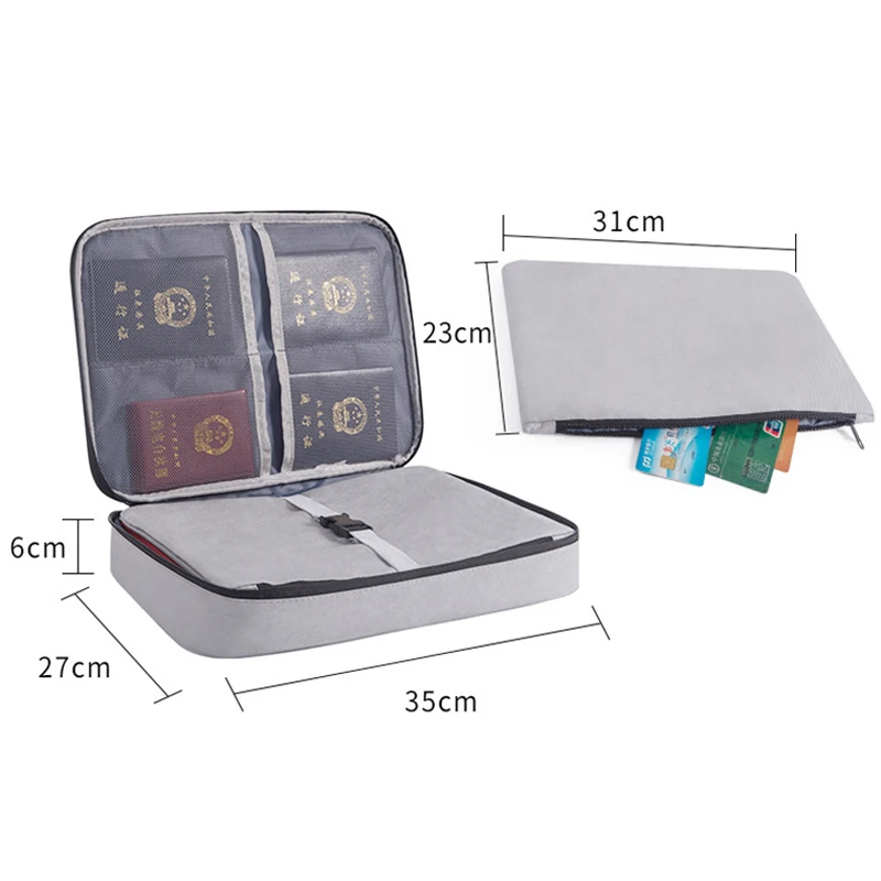 Multifunction Waterproof Document Ticket Storage Bag Large Capacity Home Travel Organizer Holder File Folder Business Stationery