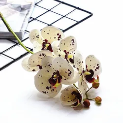 NEW real touch plastic Orchid branch Artificial Flowers fake Butterfly Orchid for Home Wedding Decoration flores artificiais