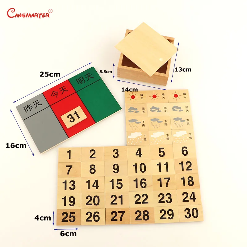 Montessori Yesterday Today Tomorrow Date Study Exercise Montessori Daily Weather Calendar Toys Teaching Preschool for Kids