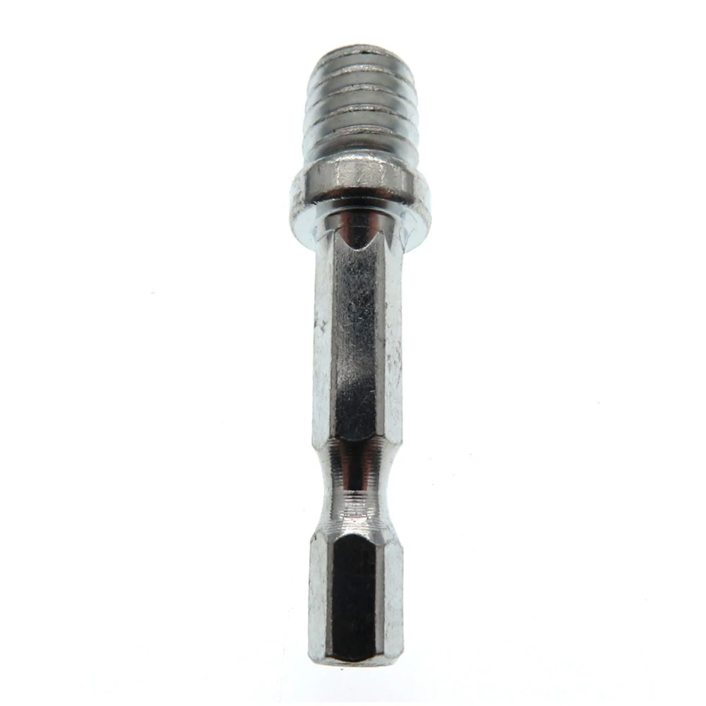 2Pcs 1/4 "M10/M14หกเหลี่ยมก้านเชื่อมต่ออะแดปเตอร์เจาะ Chuck ขัดแผ่นหกเหลี่ยมก้านเจาะโลหะอุปกรณ์เสริม