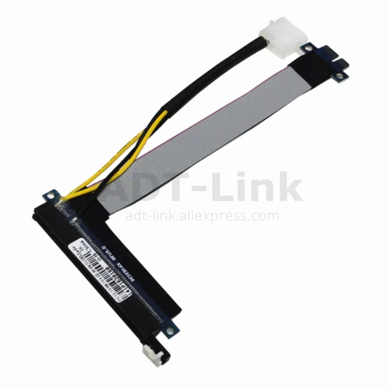 Flexible Extension PCI Express Riser Card Bitcoin Miner Adapter 1X to 16X 1 to 16 X PCI-E Extender Cable with 4pin Power for Min