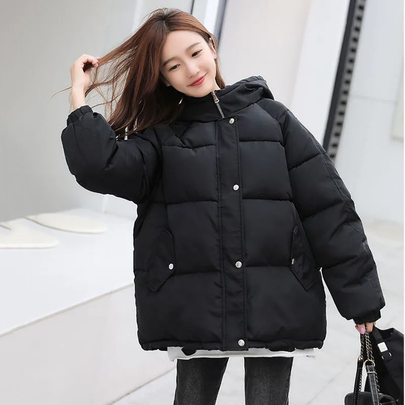 Stock Clearance Cotton Clothing Women Winter Coat 2023 Hooded Bomber Jackets Women Thick Quited Cotton Parka Oversize Jacket