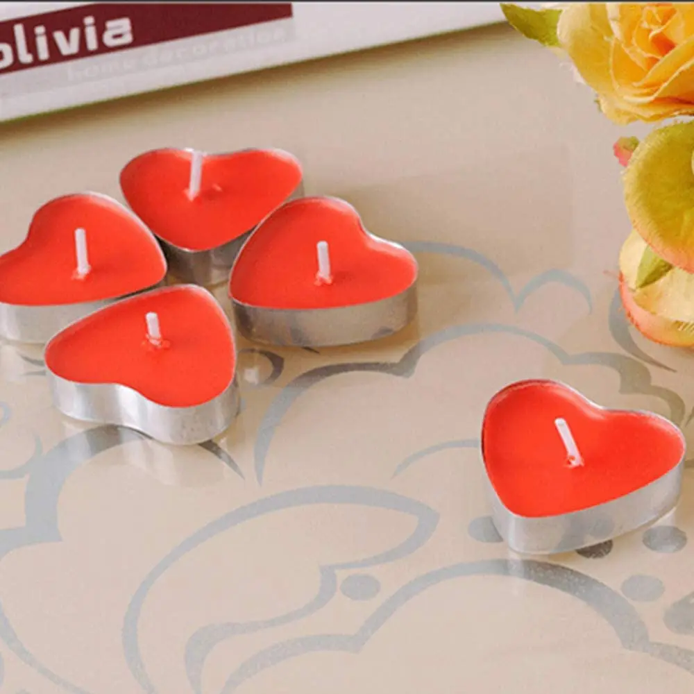 100Pcs Heart-Shaped Empty Aluminum Tealight Candle Wax Tins Jars Cases Containers Molds Holders for DIY Candle Making 20X20Mm