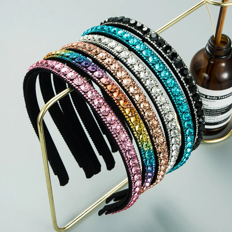 

New Simple Bling Crystal Hairbands Rhinestone Headband Sparkly Luxury Diamond Hairband for Women Party Hair Accessories