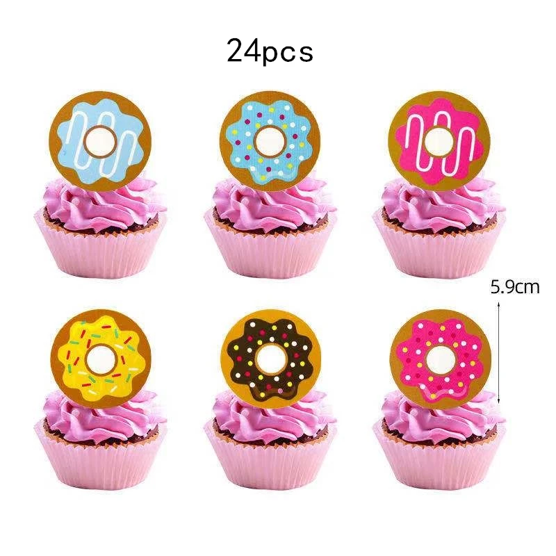 Dessert Series Party Supplies French Fries Burger Ice Cream Donuts Children’s Birthday Baby Bathing Decoration Dessert Series P