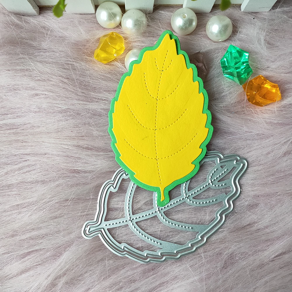 New Big Leaf green metal cutting die mould scrapbook decoration embossed photo album decoration card making DIY handicrafts