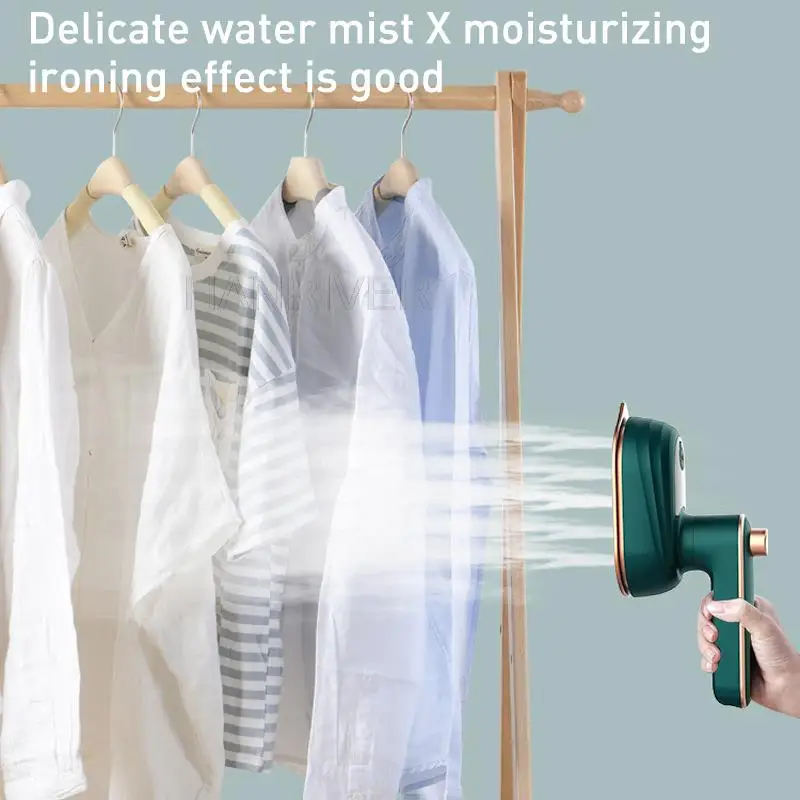 Mesin Setrika Setrika Uap Pemanas Cepat Setrika Uap dengan Bantalan Setrika Silikon untuk Perjalanan Rumah Steamer Mini Genggam