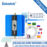 FreeShipping Lintratek Russia Signal Repeater 2G GSM 900Mhz 2G Repetidor 900MHz 65dB Cellular Phone Signal Booster 2G 3G Antenna