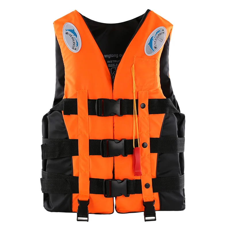 Outdoor Volwassen Zwemvest Verstelbaar Drijfvermogen Overlevingspak Polyester Kinderen Zwemvest Met Fluitje