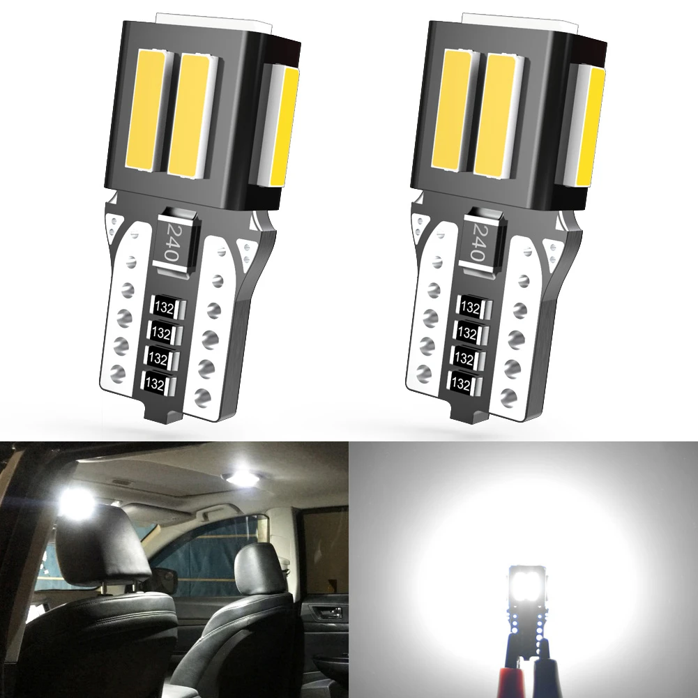 2x T10 W5W LED Bulb Canbus Car Interior Light For Skoda Octavia 2 A7 A5 Armrest ii Fabia Rapid Superb 1 3 Yeti Felicia Rs Citigo