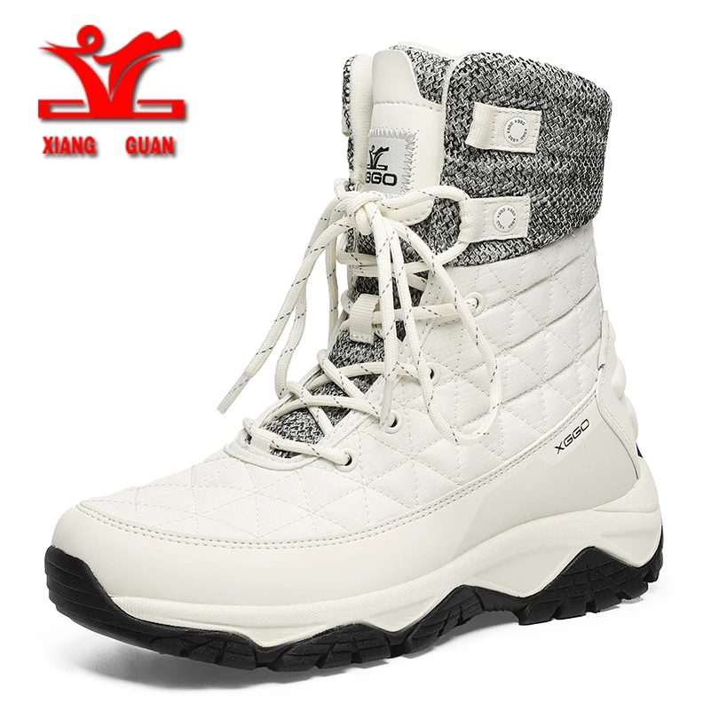 XGGO 2022 Warm Snow Boots Women Hiking Shoes Winter Plush Lining Sneaker Men Climbing High Mountain Sport Shoes Tourism Boots