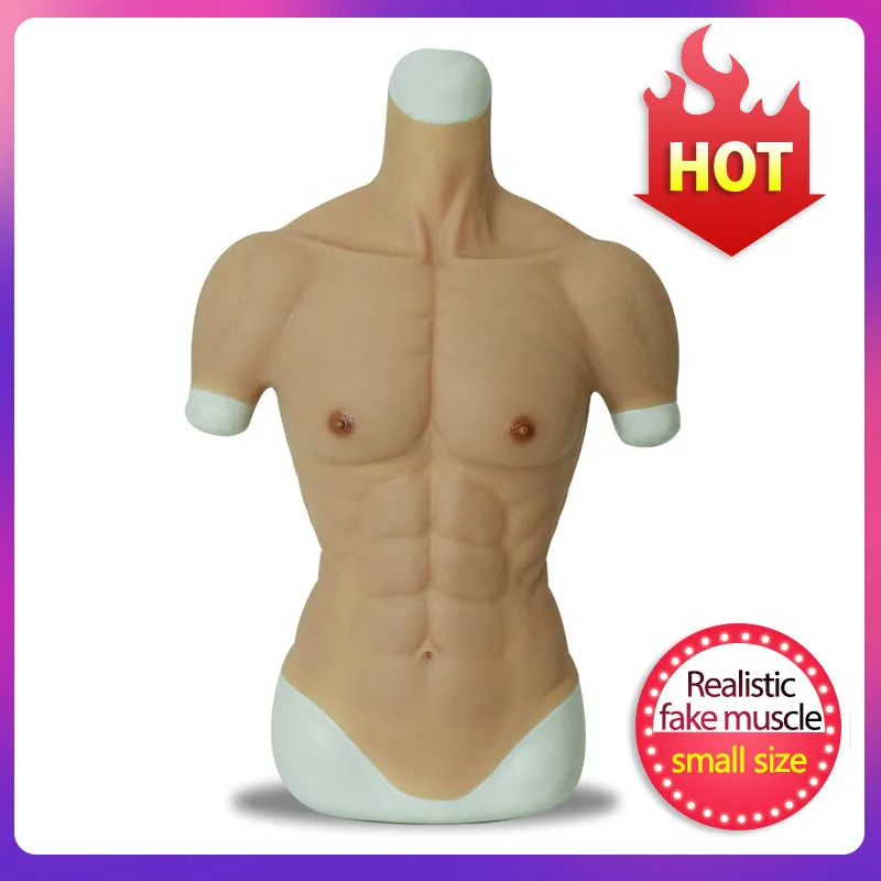 Fake Muscle for ManSilicone Artificial Lifelike Abs Small Size Realistic  Actor Cosplay Muscles Skin Cosplay Shapewear