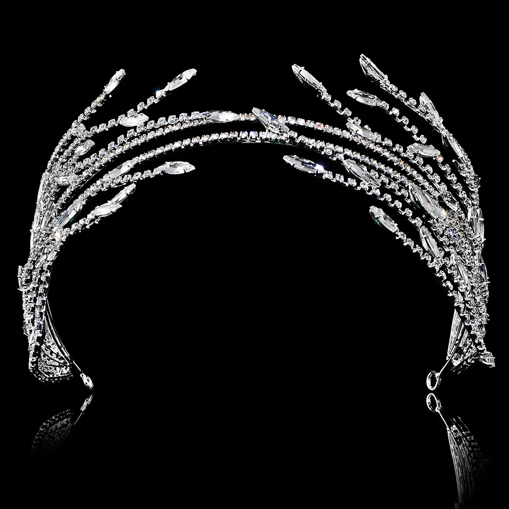 

YCDZSWWL Branch Shape Women Elegant Luxury Bridal Tiaras Crystal Bride Headband Ladies Wedding Hair Jewelry