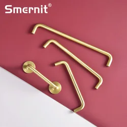 Nordic Brass Furniture Handles Gold Door Handles and Knobs for Cabinet Kitchen Cupboard Drawer Pulls Hardware