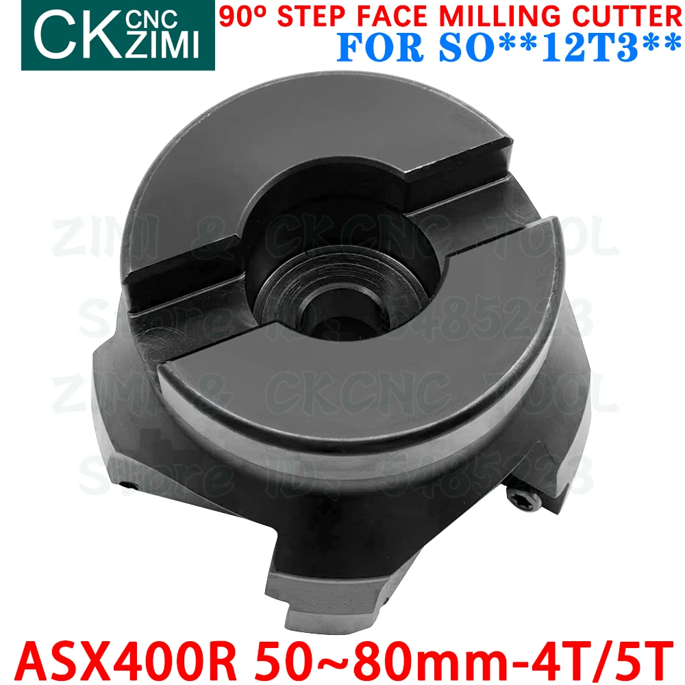 ASX400R 050T4-22 ASX400R 080T5-27 Face เครื่องตัดมุม Step Face Mill Indexable เครื่องมือสำหรับ SOMT 12T308 PEER คาร์ไบด์แทรก