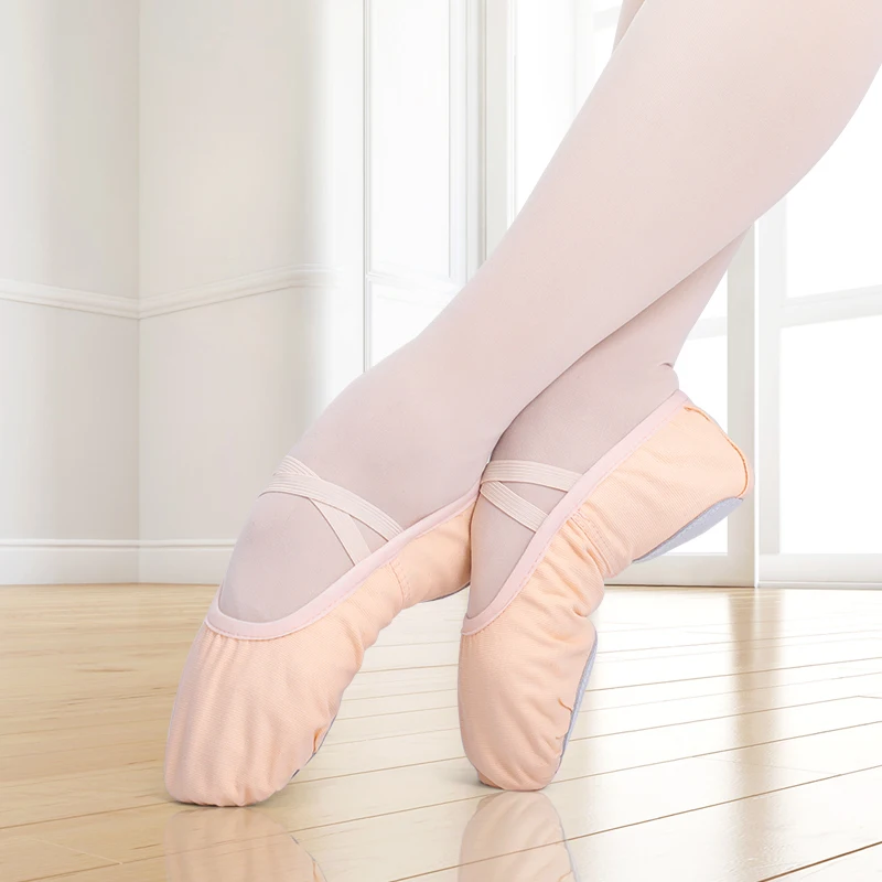 Scarpe da balletto da donna pantofole da ballo per ragazze in tela suola divisa ginnastica scarpe da ballo per Yoga scarpe da Ballerina per adulti per bambini