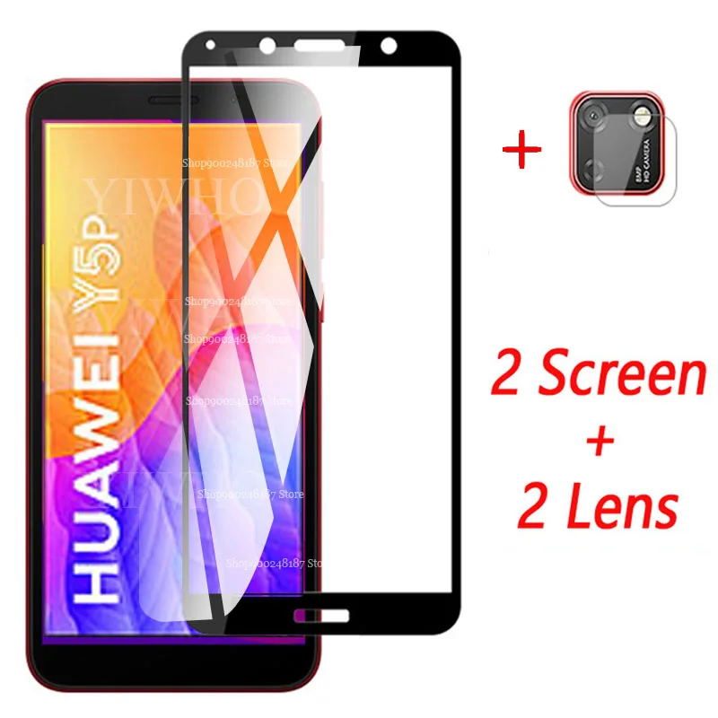 4 in 1 Camera Lens Protector For Huawei Y5p Screen Protector Tempered Glass For Huawei Y5p Camera Glass For Huawei Y5p Glass