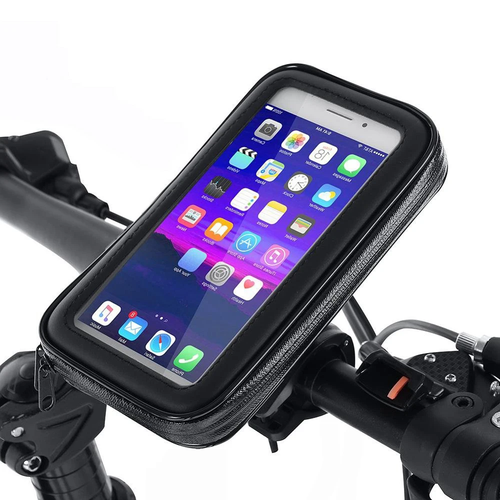 Waterproof Bicycle Phone Holder Case Bike Motorcycle Handlebar Cellphone Mount Bag GPS Mobile Phone Stand Bracket Cover