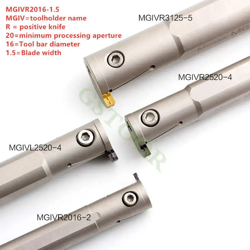 1 Máy Tính MGIVR2016 MGIVL2016 1.5Mm 2Mm 2.5Mm 3Mm 4Mm Grooving Dụng Cụ Xoay Giá Đỡ Tiện Bằng Máy CNC dao Cắt Arbor MGMN Khe Cắm Lưỡi Dao