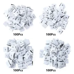 400-Pack S/M/L/XL Spot Clothing Labels DIY Sewing Garment Labels Polyester Woven Size Tags Labels Home Textile Products Code