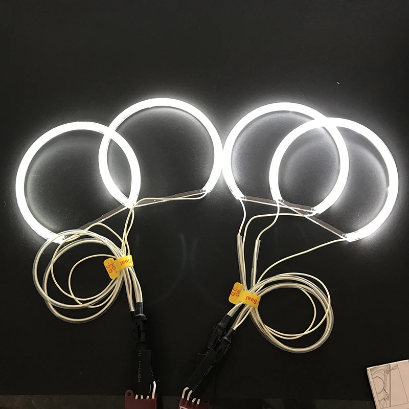 3 years warranty Hight quality 4x131mm CCFL Angel Eyes Kit Warm White  Ring For BMW 3 5 7 Series E36 E38 E39 E46 Demon Eye