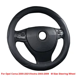 Car Steering Wheel Cover Wrap For Opel Corsa 2000 - 2015 2016 2017 2018 2019 2020 2021 Vectra 2003 - 2009 M Size Steering Wheel