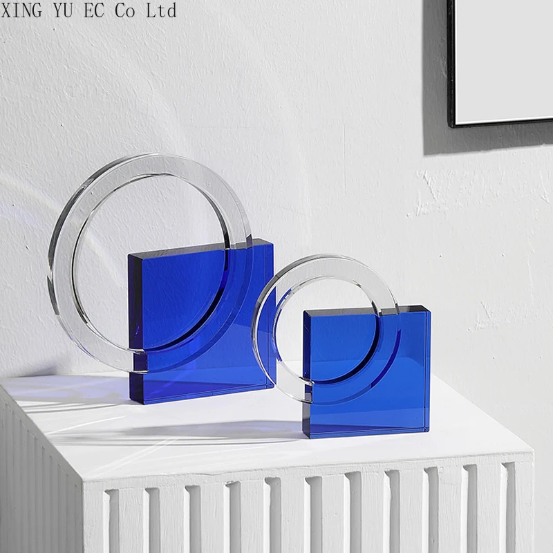 

Creative Art Blue Crystal Decoration Home Decoration Creative Still Life Desktop Decoration Living Room Decoration Crafts