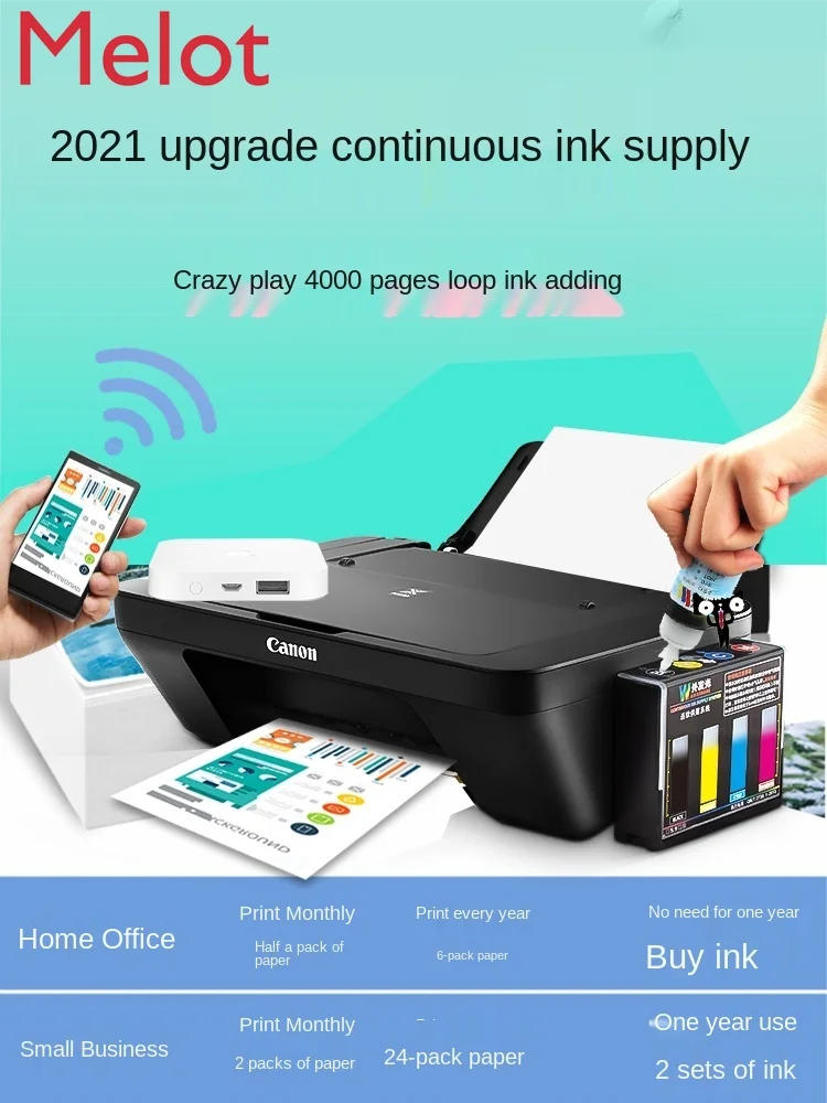 Mg2580s Color Inkjet Printer Student Household Small Wireless Connection Copy All-in-One Machine